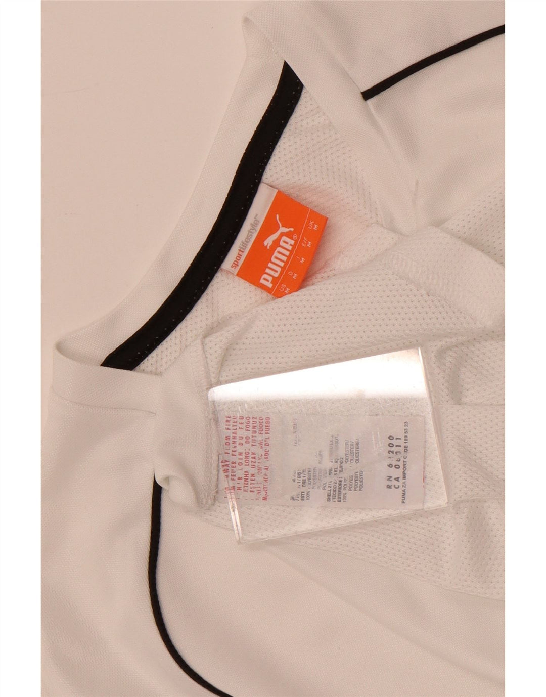 Puma Mens Graphic T-Shirt Top Médio Poliéster Branco