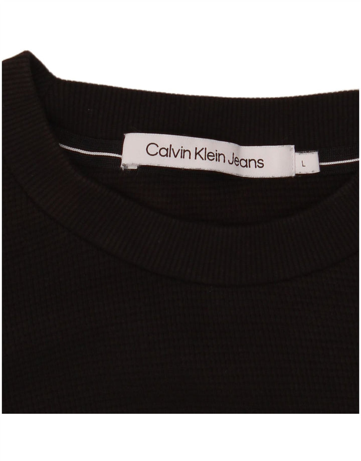 Calvin Klein Jeans Masculino Top Manga Longa Grande Marrom