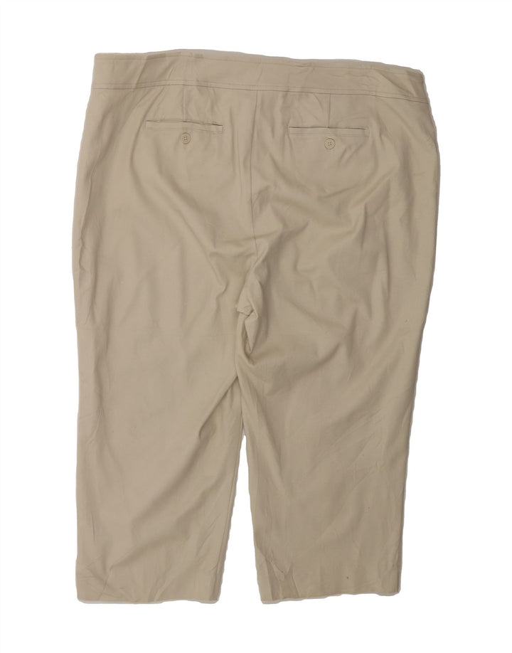 CHAPS Womens Straight Capri Trousers US 18 2XL W40 L21 Beige Cotton Vintage Chaps and Second-Hand Chaps from Messina Hembry 