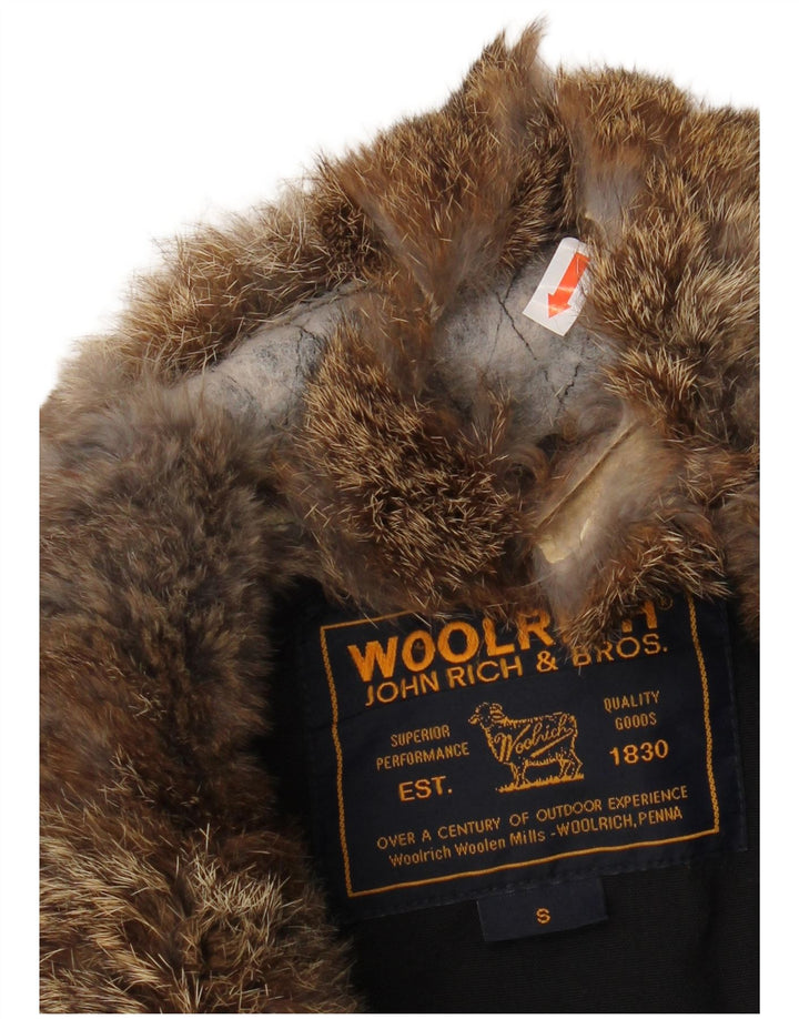 Jaqueta acolchoada feminina WOOLRICH UK 10 pequena azul marinho