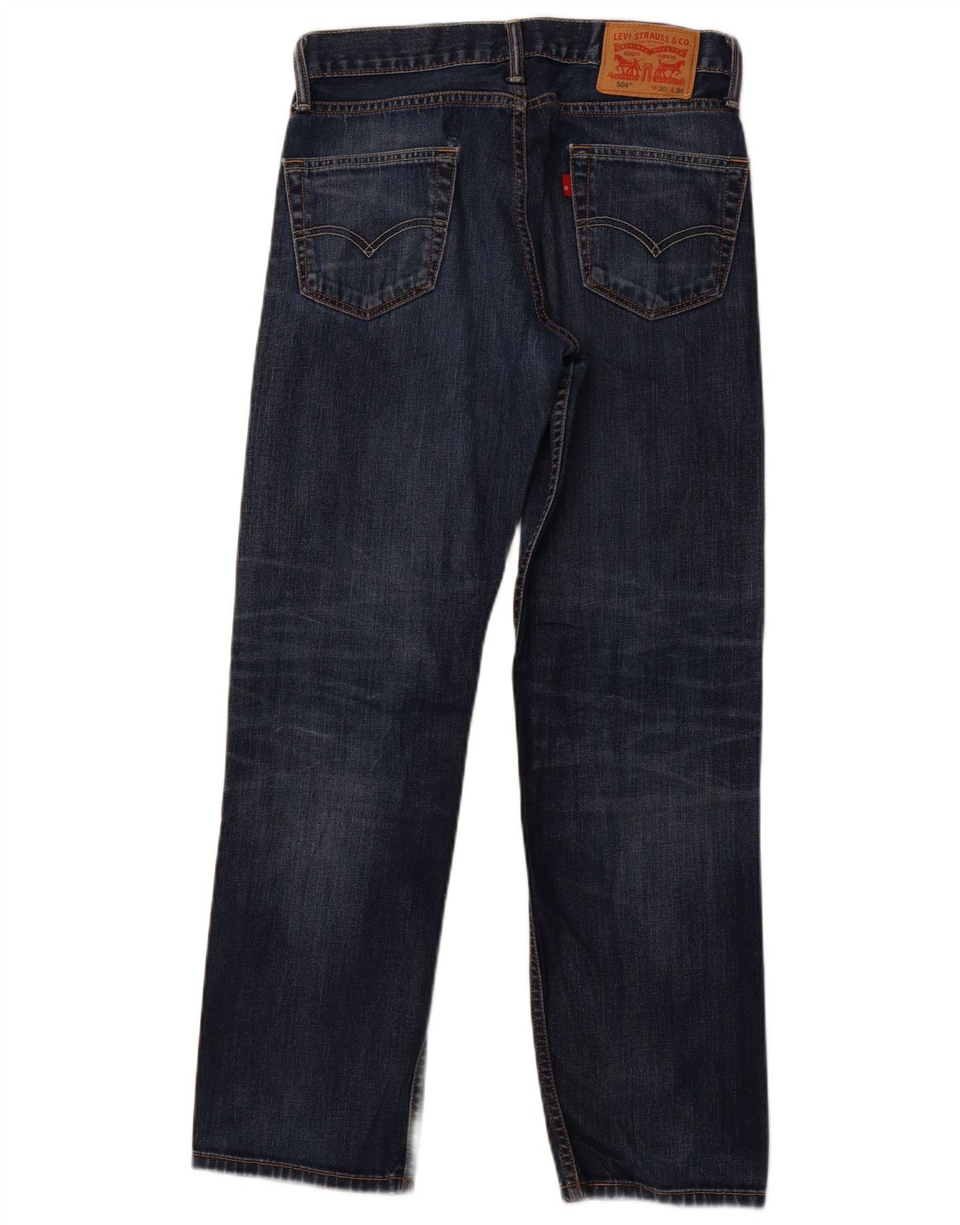 LEVI'S Masculino 504 Straight Jeans W30 L30 Azul Algodão