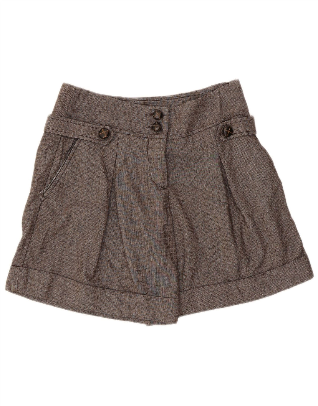 Shorts casuais femininos BENETTON IT 42 médio W30 lã cinza