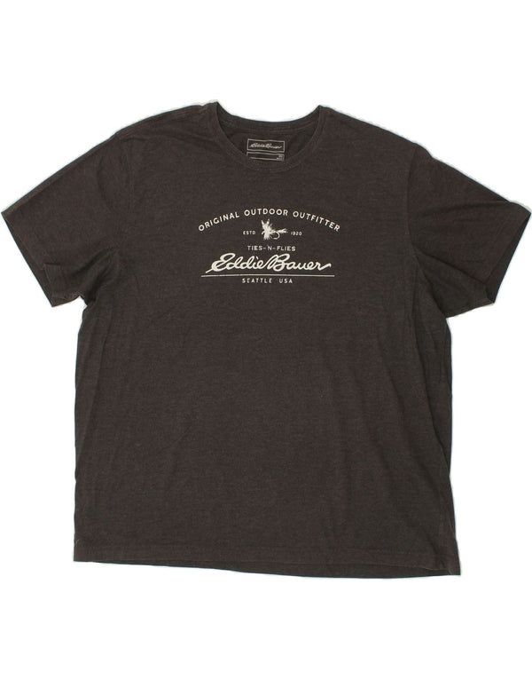 EDDIE BAUER Camiseta gráfica masculina Top 2XL cinza