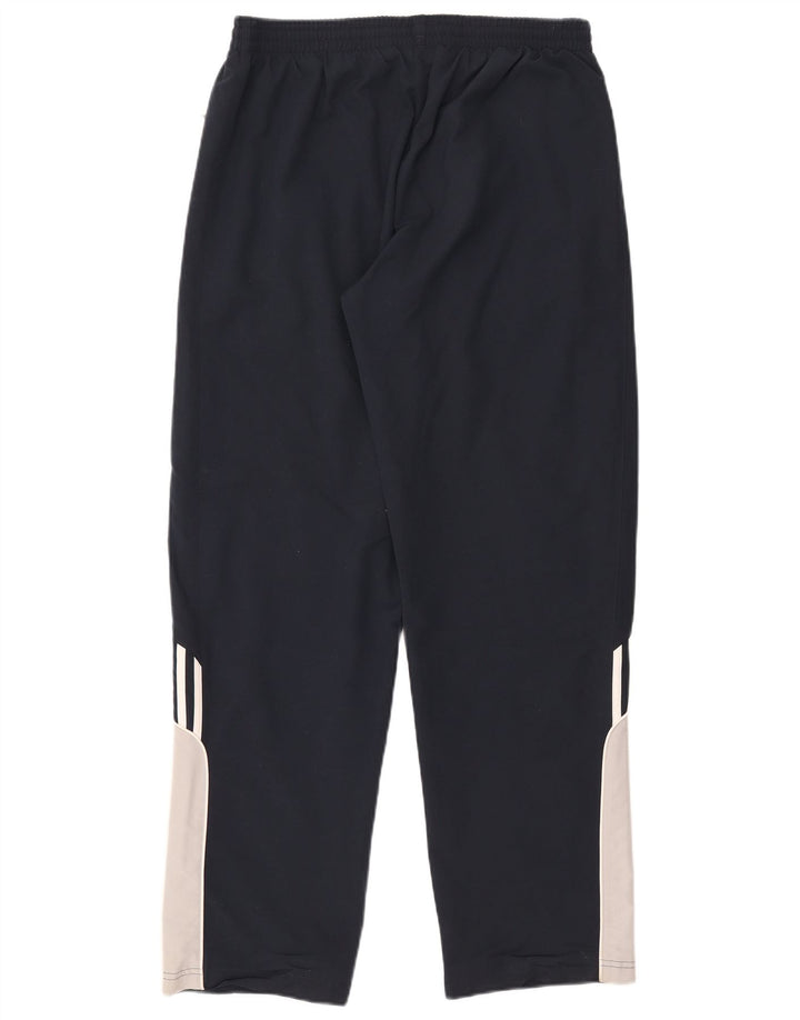 Calça de treino masculina Adidas grande azul marinho colorblock poliéster