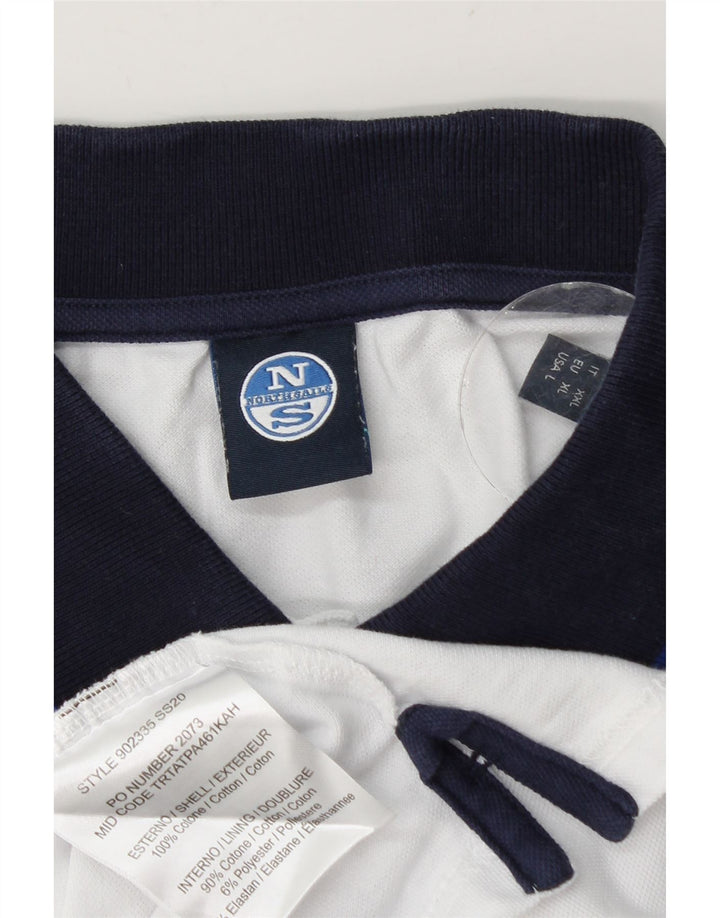 Camisa polo masculina de rugby North Sails XL algodão branco