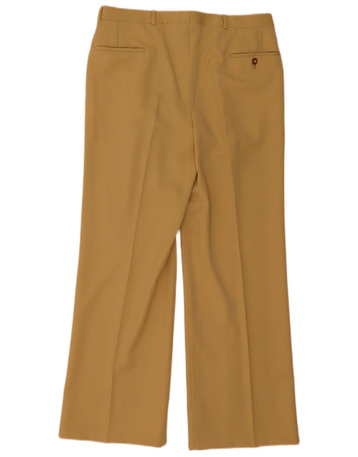 Terno masculino vintage com peito duplo de 2 peças médio W34 L31 bege