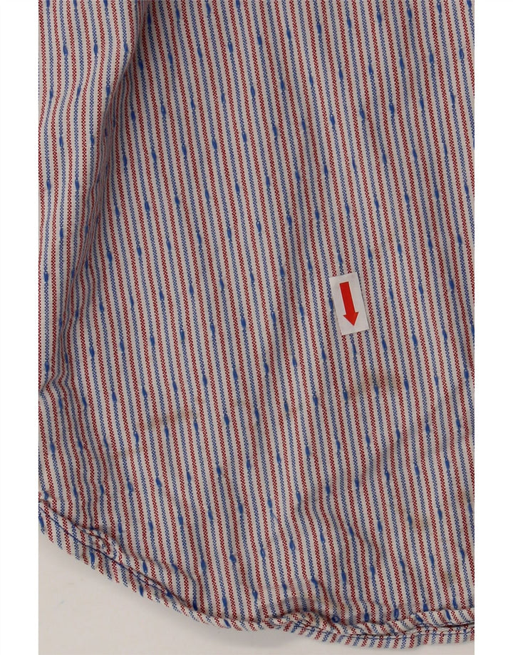 Camisa masculina Boden Regular Fit média listrada multicolorida de algodão