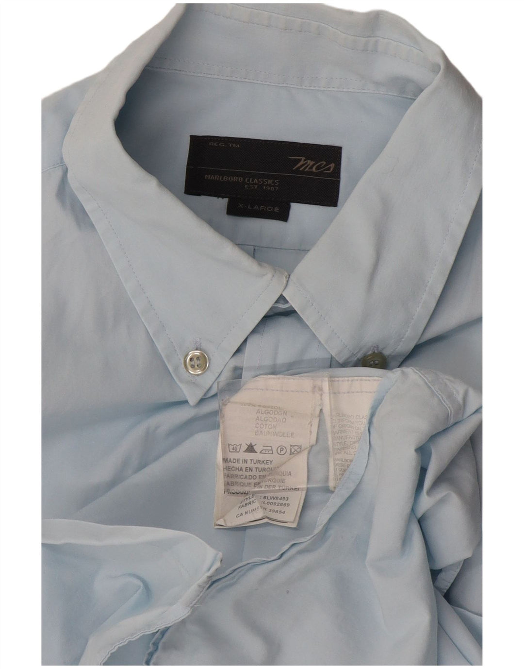Camisa masculina Marlboro Classics XL azul algodão