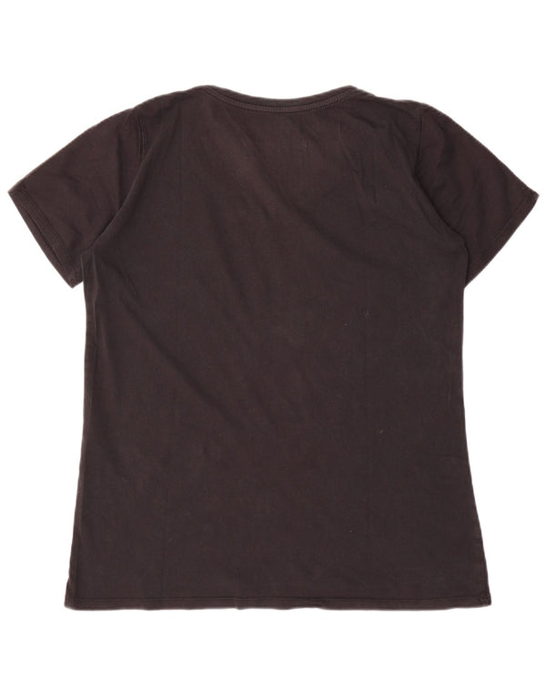 Camiseta feminina NIKE com corte atlético gráfico UK 18 XL algodão preto