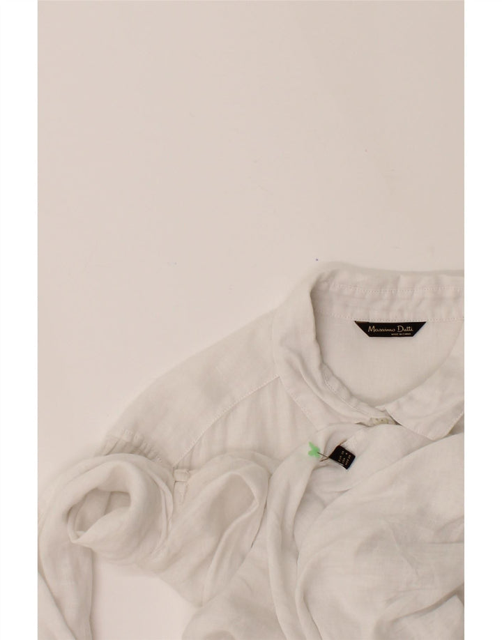 MASSIMO DUTTI Womens Oversized Shirt EU 36 XS Off White Vintage Massimo Dutti and Second-Hand Massimo Dutti from Messina Hembry 