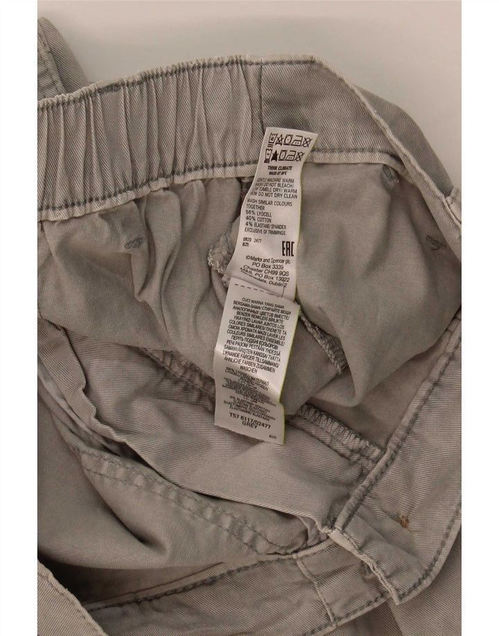Calça jogger feminina Marks & Spencer UK 8 pequena W26 L25 cinza