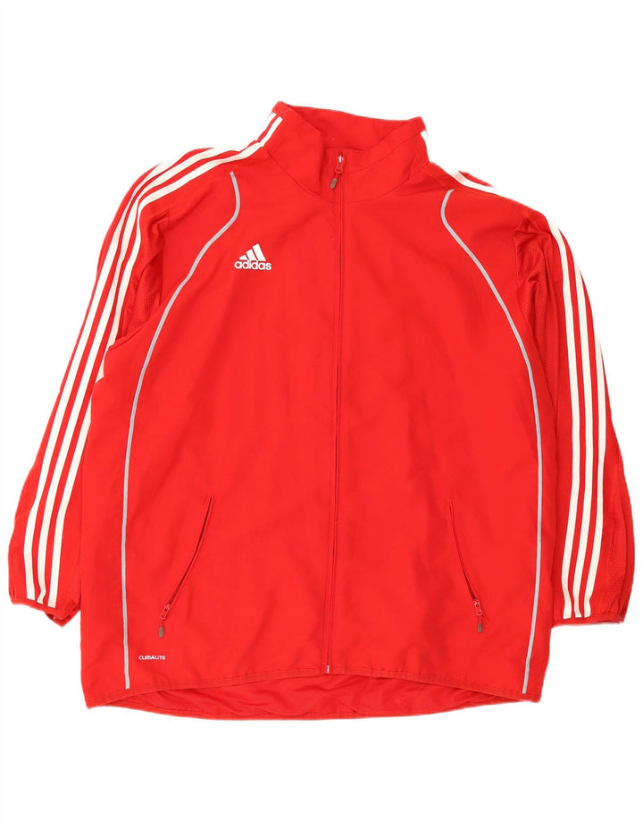 Jaqueta Adidas Mens Climalite Treino Top 2XL Poliéster Vermelho