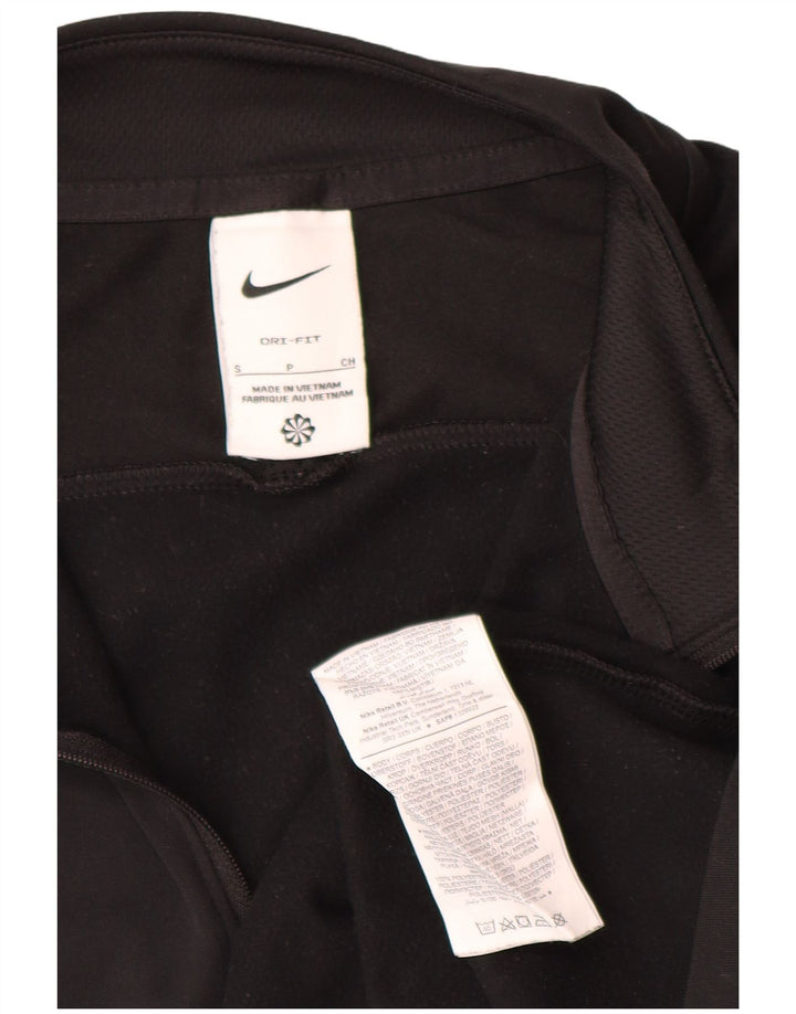 Pulôver masculino Nike Dri Fit com gola zip e top pequeno bloco colorido preto