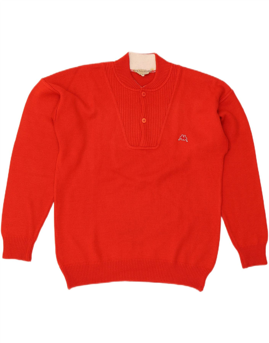 Suéter masculino Kappa com gola redonda IT 48 lã vermelha média