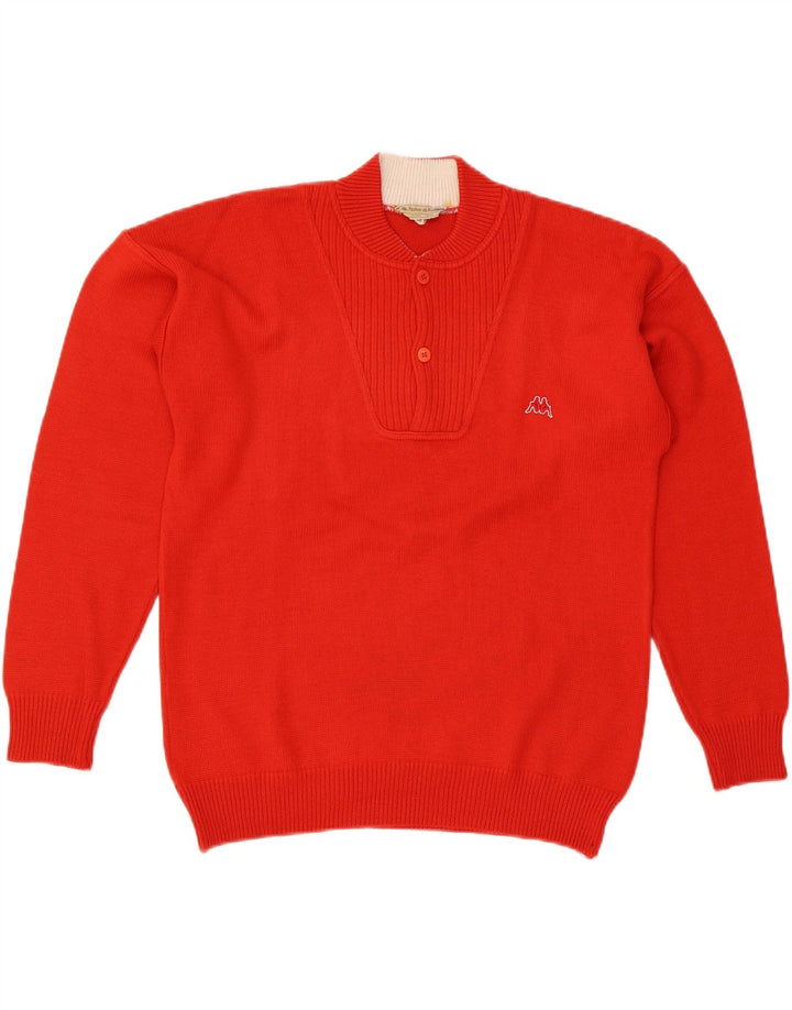 Suéter masculino Kappa com gola redonda IT 48 lã vermelha média