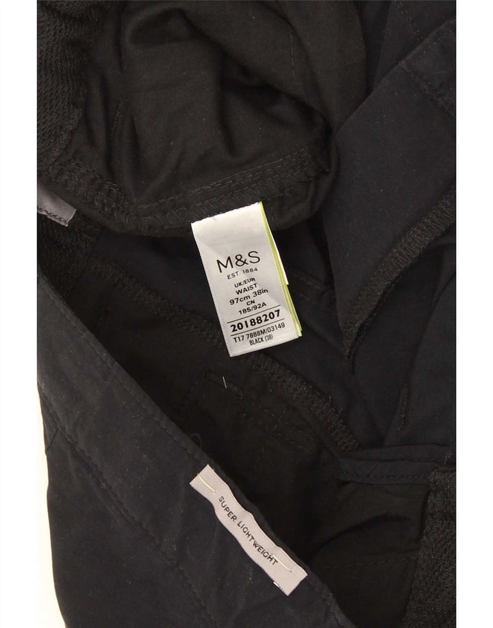 Shorts cargo masculino Marks & Spencer W38 XL algodão preto
