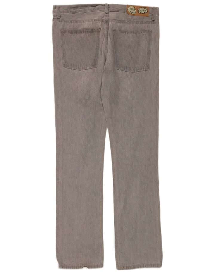 Jeans retos masculinos baratos de segunda-feira W33 L34 algodão cinza