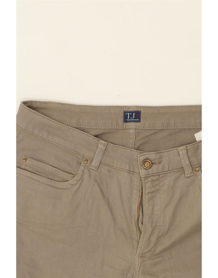 TRUSSARDI Womens Straight Casual Trousers W32 L32 Beige Cotton Vintage Trussardi and Second-Hand Trussardi from Messina Hembry 