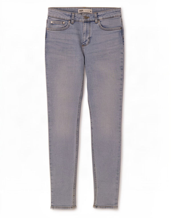Calça jeans skinny feminina Zara EU 34 2XS W24 L28 azul algodão