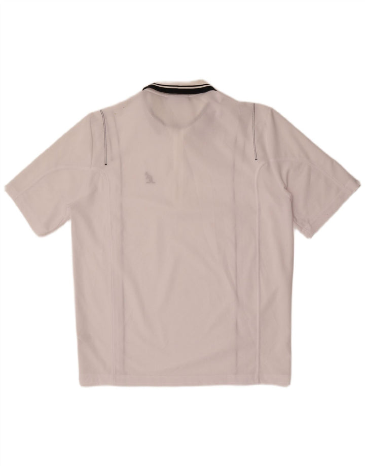Camisa polo masculina AUSTRALIAN L'ALPINA com gola zip IT 50 poliéster branco médio
