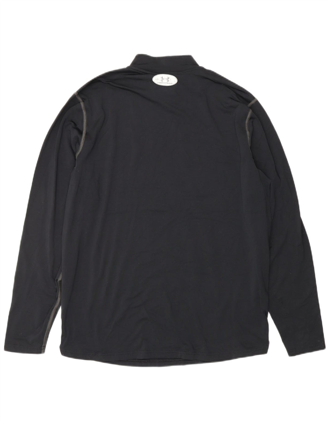 Under ARMOR Mens Cold Gear Top Manga Longa Grande Poliéster Preto