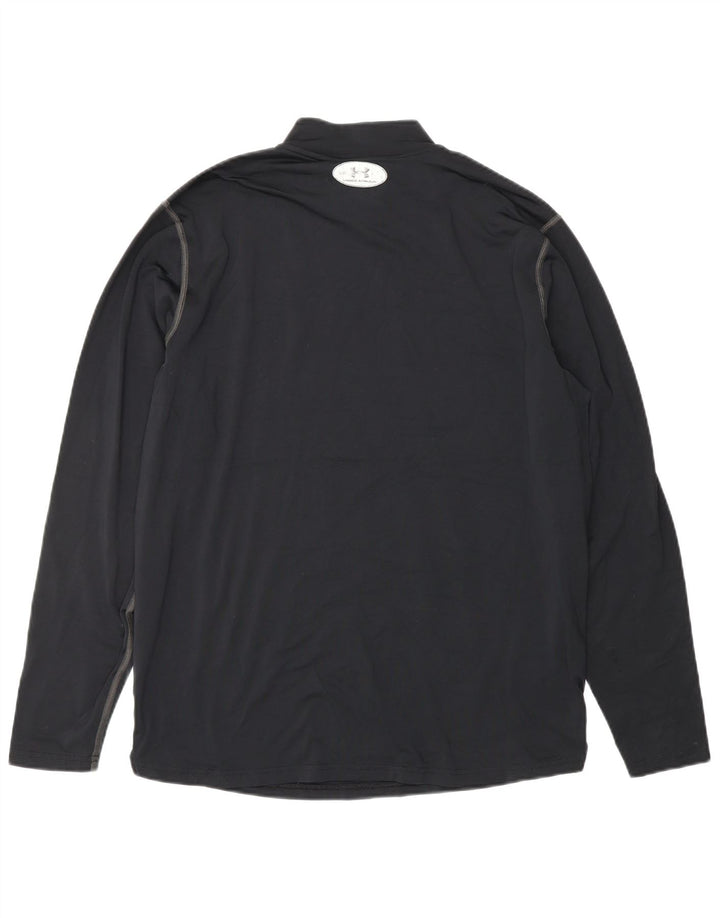 Under ARMOR Mens Cold Gear Top Manga Longa Grande Poliéster Preto