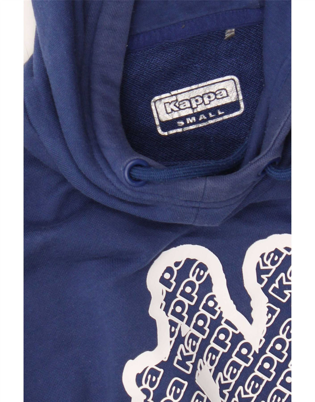 Kappa moletom com capuz masculino gráfico pequeno bloco colorido azul