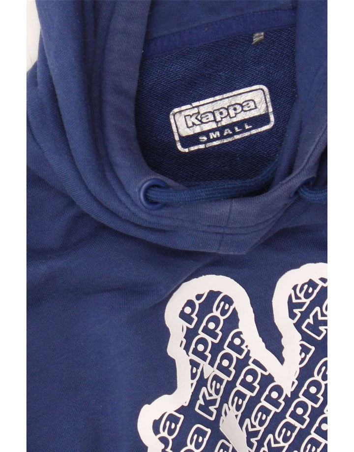 Kappa moletom com capuz masculino gráfico pequeno bloco colorido azul