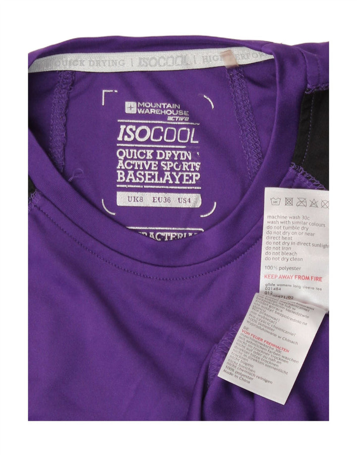 Mountain Warehouse Womens IsoCool Top Manga Longa Reino Unido 8 Pequeno Roxo