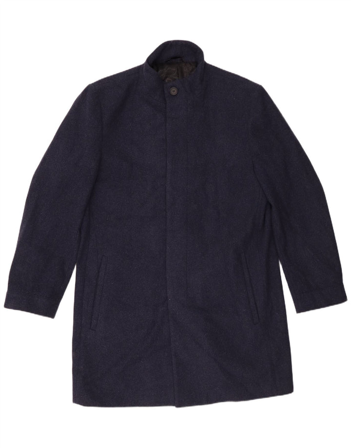 Sobretudo masculino Marks & Spencer UK 42 XL lã azul marinho