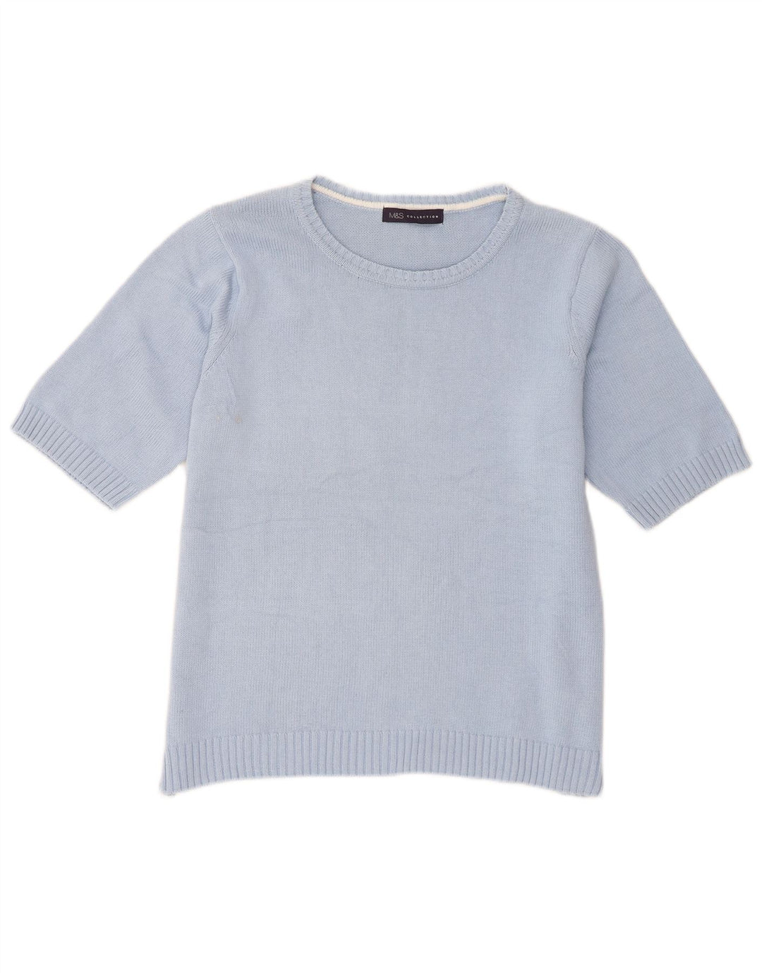 Suéter feminino Marks & Spencer com gola canoa Reino Unido 16 grande azul