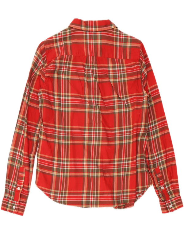 Levi's Womens Classic Fit Flannel Shirt UK 10 Small Red Check Cotton