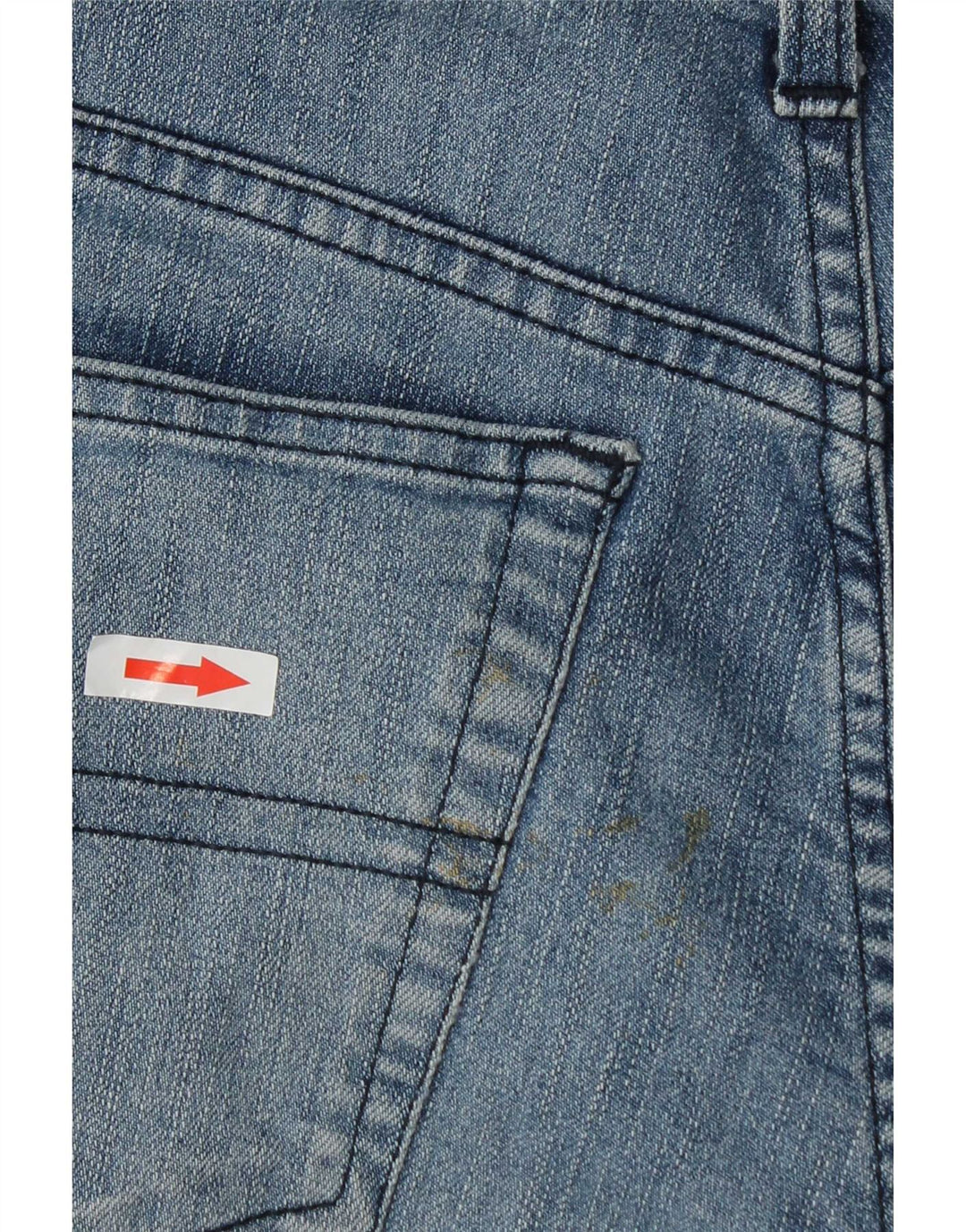 Trussardi Mens Straight Jeans W32 L30 Azul Algodão