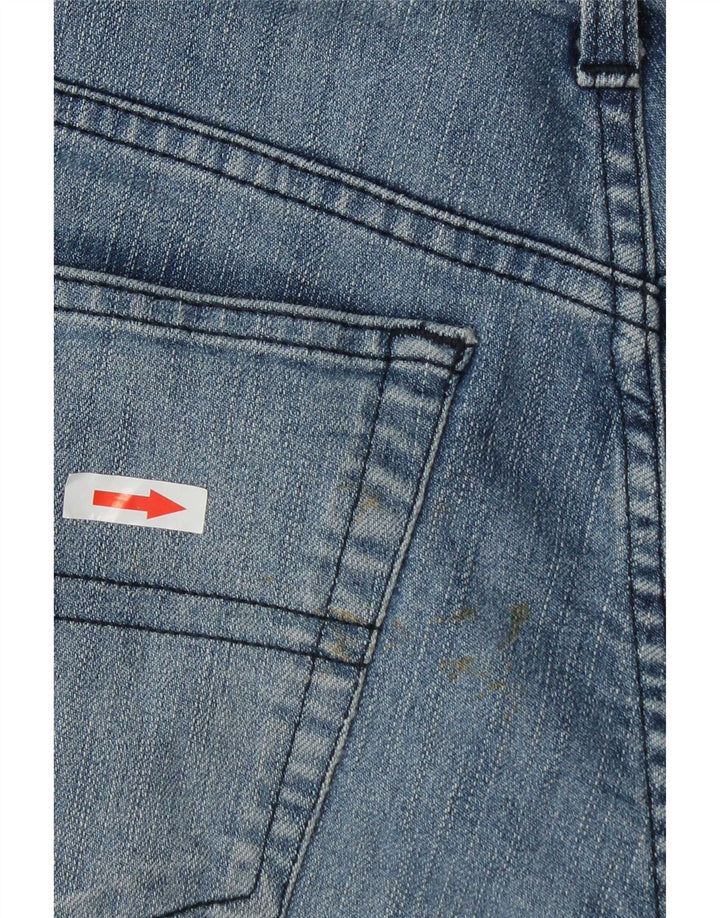 Trussardi Mens Straight Jeans W32 L30 Azul Algodão