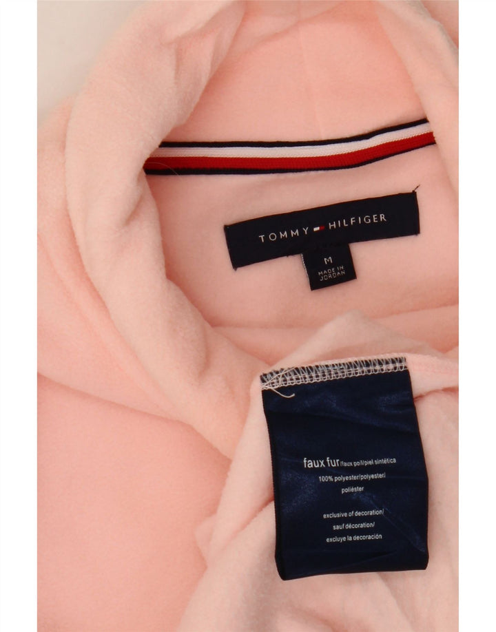 Jumper de lã feminino Tommy Hilfiger UK 14 poliéster rosa médio