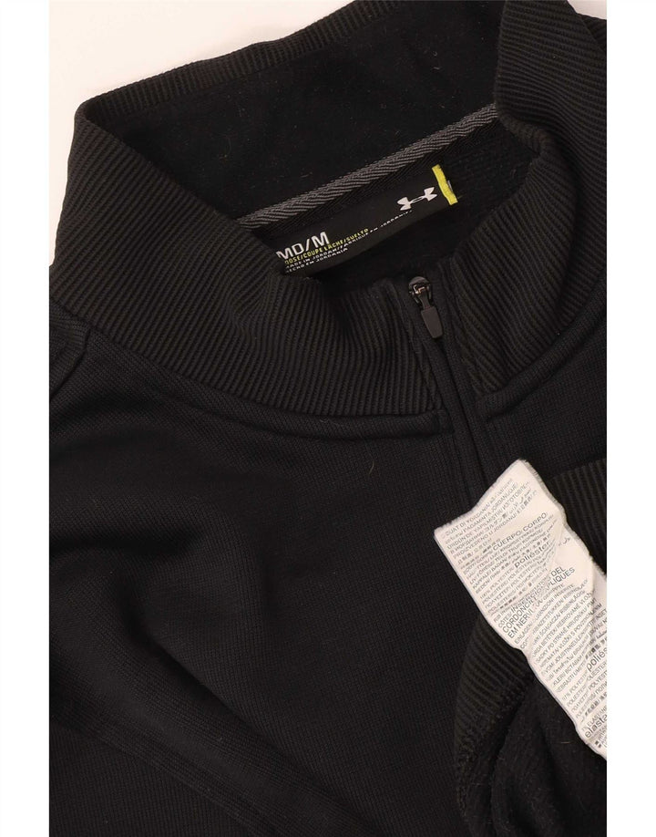 Moletom masculino Under Armour com zíper e gola alta poliéster preto médio
