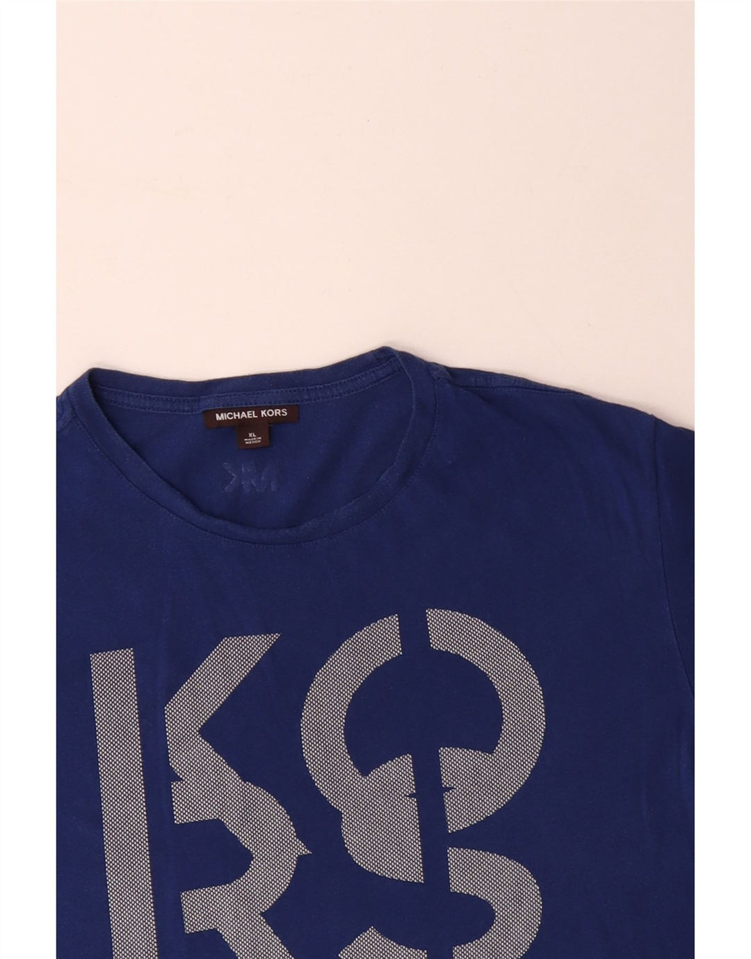 Camiseta gráfica masculina MICHAEL KORS Top XL algodão azul