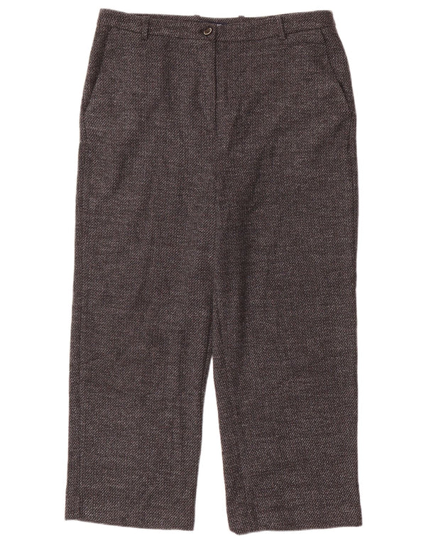 Zara Calça feminina folgada cortada EU 40 médio W30 L23 cinza poliéster