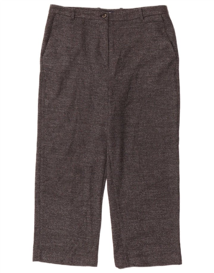 Zara Calça feminina folgada cortada EU 40 médio W30 L23 cinza poliéster