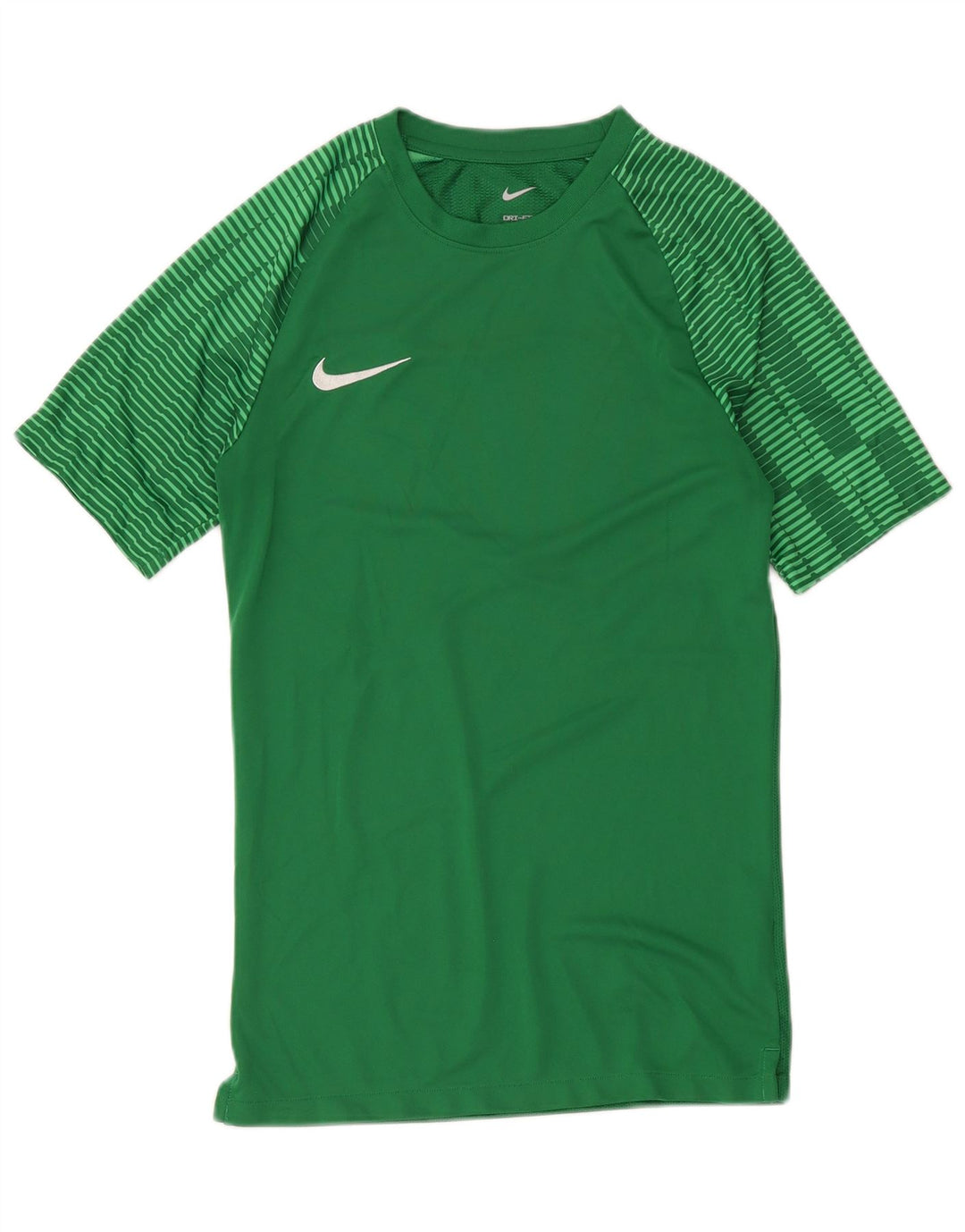 Camiseta Nike Masculina Dri Fit Slim Top Pequeno Poliéster Listrado Verde