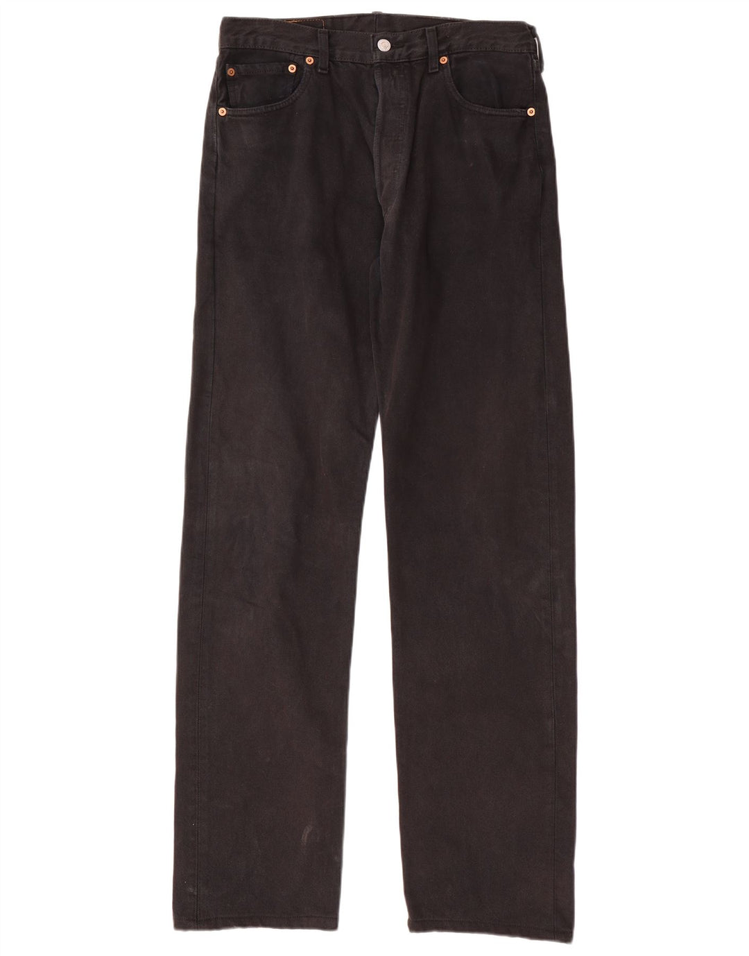 LEVI'S Masculino 501 Straight Jeans W34 L36 Algodão Preto