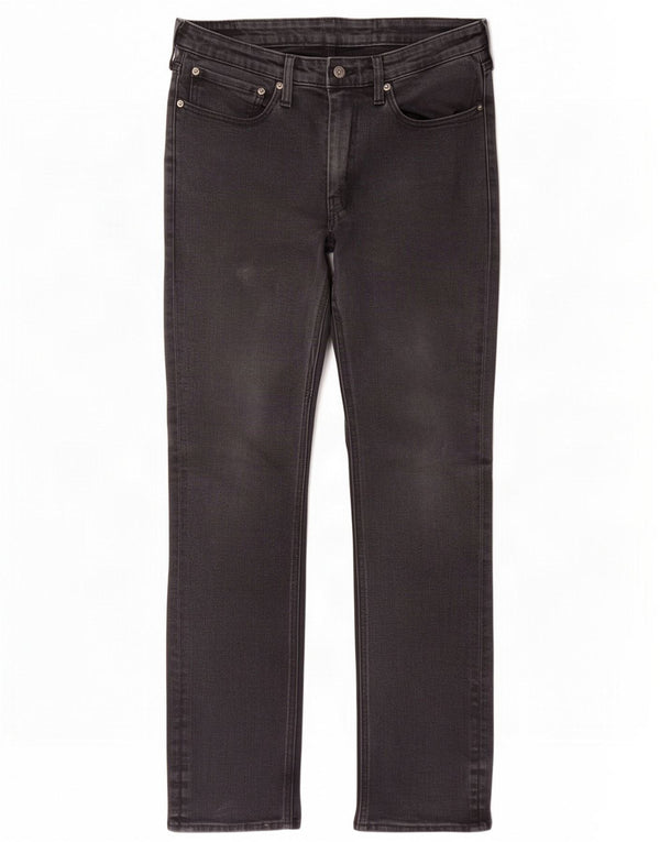 Levi's Masculino 511 Slim Jeans W34 L32 Algodão Preto