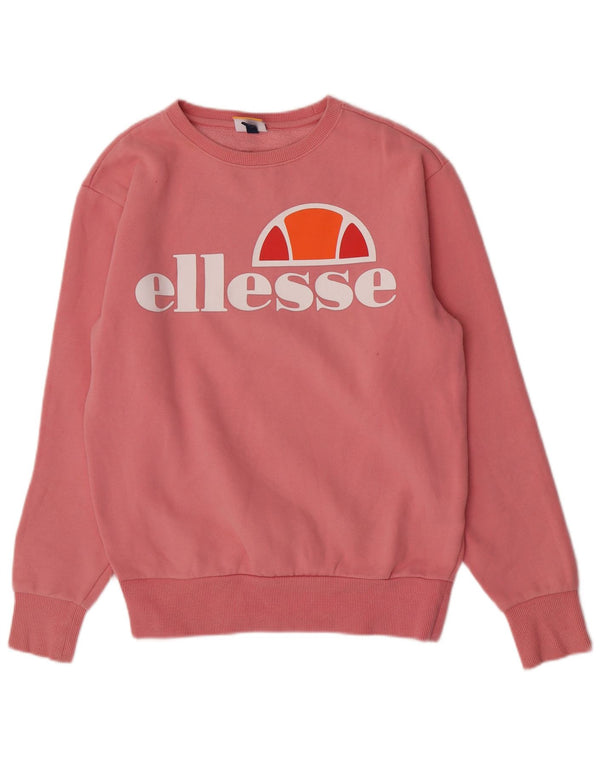 Suéter gráfico feminino Ellesse Reino Unido 10 pequeno algodão rosa