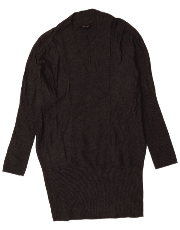 Vestido jumper feminino de grandes dimensões da Phase Eight Reino Unido 14 grande cinza nylon