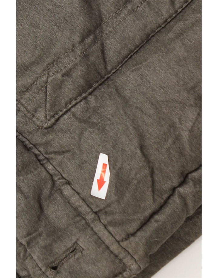 Casaco acolchoado masculino Zara UK 38 poliéster cinza médio