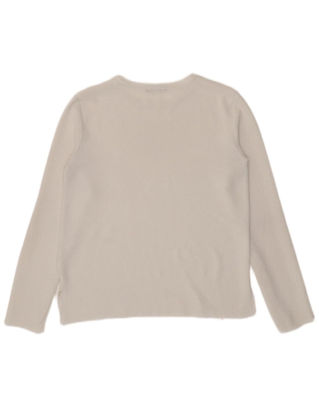 Top feminino Zara manga comprida UK 10 pequeno branco
