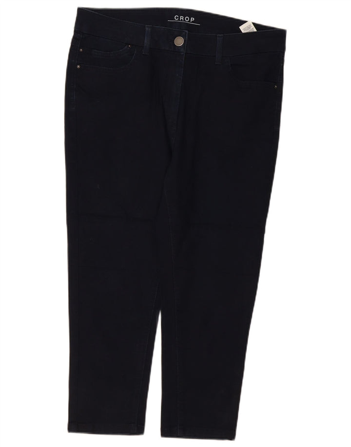 Calça jeans feminina Marks & Spencer UK 16 grande W34 L22 azul marinho
