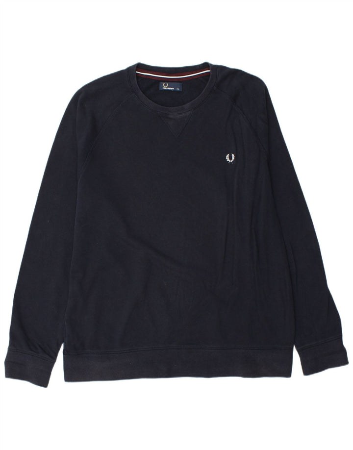 Fred Perry moletom masculino jumper 2XL algodão azul marinho