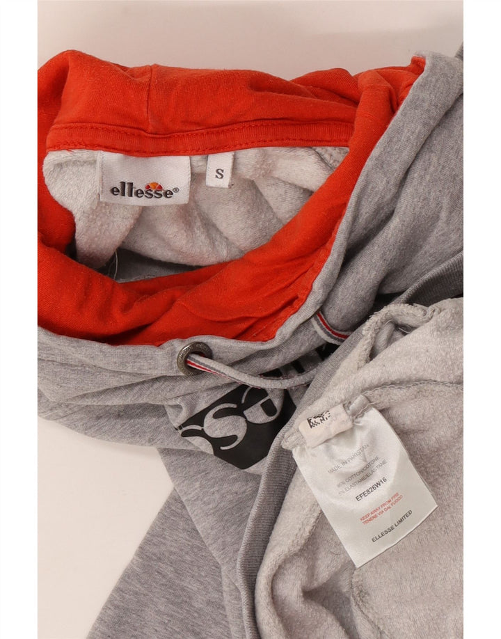 Ellesse moletom feminino grande com estampa gráfica UK 10 pequeno cinza manchado