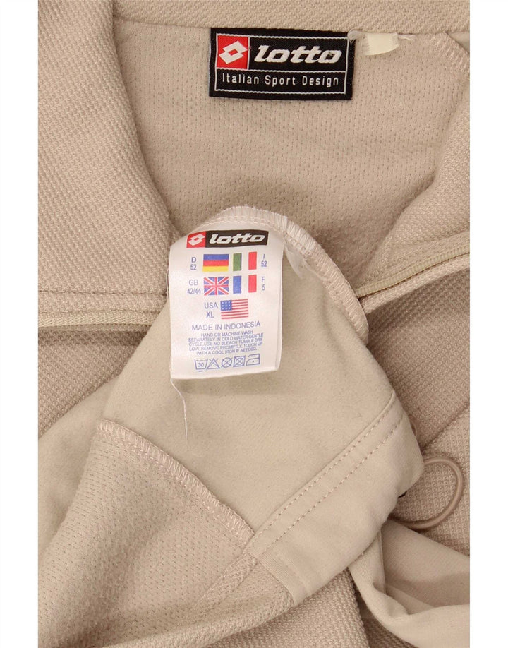Jaqueta masculina de treino Lotto UK 42/44 XL bege poliéster